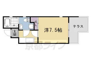 京都府京都市中京区壬生東大竹町【マンション】の間取り