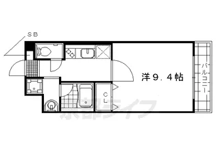 ウイング西院【3階】の間取り