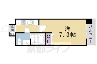 レヴィア七条【503号室】の間取り