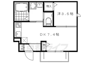 シャーメゾン桂離宮東【102号室】の間取り