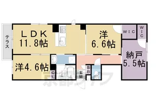 ブルージュ京都二条【1階】の間取り