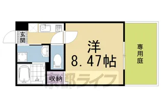 京都府京都市右京区太秦安井松本町【マンション】の間取り