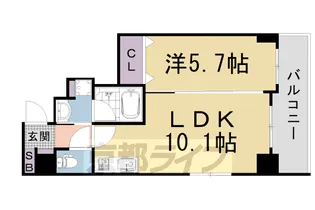 ベラジオ雅び四条通II【3階】の間取り