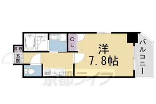 ベラジオ雅び四条通Ⅱ【9階】の間取り