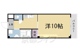 la joie permanente壬生(ラ・ジュワ・ペルマ【2階】の間取り