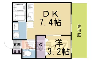 マレッタ京都天神川【1階】の間取り