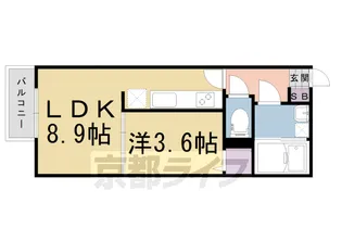 ディアコート桂【203号室】の間取り