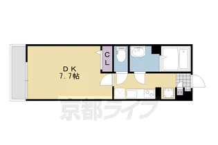 京都府京都市西京区嵐山谷ケ辻子町【アパート】の間取り