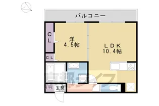 ラカーザセレーナ【102号室】の間取り