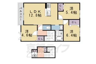 シャーメゾン園部【202号室】の間取り