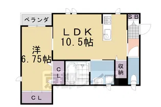 Glory Umahori【301号室】の間取り
