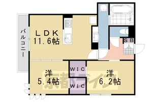 シャンブルドシャーム【1階】の間取り
