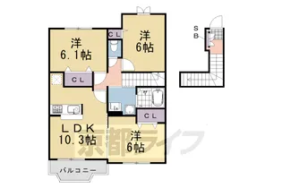 エクセランY【202号室】の間取り