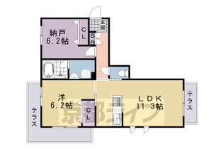 シャーメゾンLa vie【303号室】の間取り