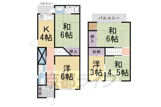 京都府京都市南区久世大薮町【一戸建】の間取り
