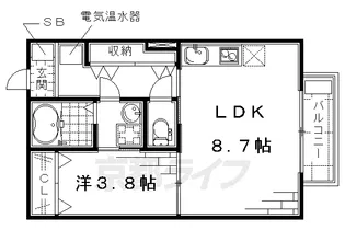 珠光ビル御香宮【505号室】の間取り