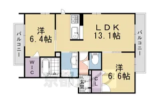 シャーメゾン西向日【301号室】の間取り