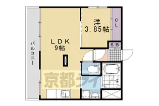 Clair京都桂川【3階】の間取り