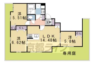 ロマンシャンブル【1階】の間取り