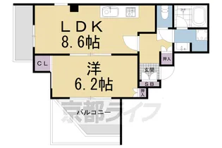 京都府京都市北区小山西花池町【マンション】の間取り
