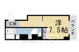 Previous Field 烏丸紫明【205号室】の間取り