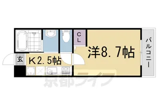 京都府京都市伏見区淀下津町【マンション】の間取り
