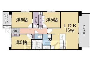 京都府京都市山科区御陵平林町【マンション】の間取り