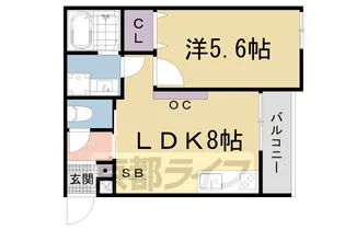 マナーズハウス山科駅前Ⅱ【105号室】の間取り