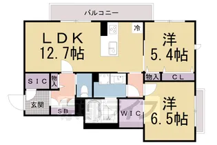 ALShams檀ノ浦【203号室】の間取り