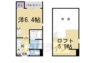 ハーモニーテラス醍醐新開Ⅱ【1階】の間取り