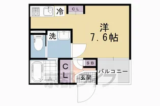 ハーモニーテラス京都伏見【1階】の間取り