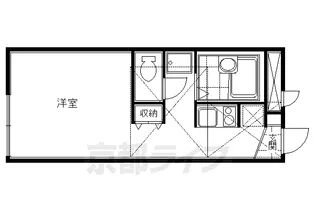 レオパレスアニバーサリー【206号室】の間取り