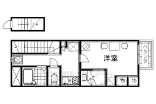 レオパレス宇治川【2階】の間取り