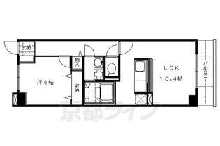 京都府京都市伏見区横大路鍬ノ本【マンション】の間取り