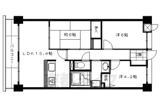 グランドメゾン伏見桃山【7階】の間取り