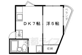京都府京都市伏見区桃山町丹後【マンション】の間取り