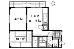 ヤムズヴィレッジ【305号室】の間取り