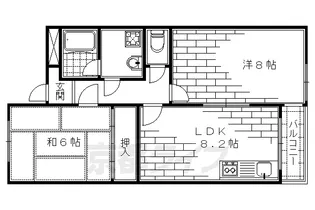 インレット【201号室】の間取り