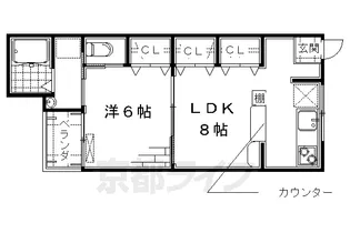 大手コーポ【402号室】の間取り