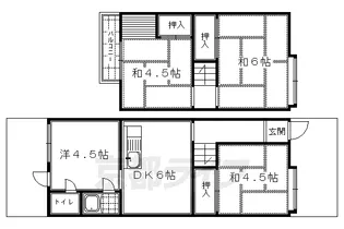京都府京都市伏見区淀美豆町【一戸建】の間取り