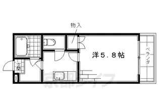 中之町ハイツ【201号室】の間取り