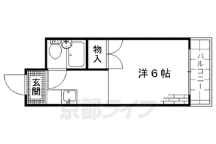 ナナハメゾン城南宮【505号室】の間取り