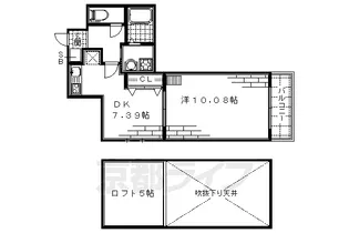 メディナ中書島【3階】の間取り