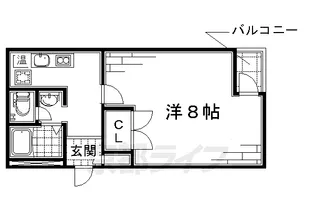 ラルゴ伏見【103号室】の間取り