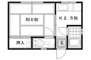 シェラトン深草【203号室】の間取り