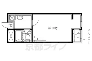 ビラ・アペックス京都竹田【307号室】の間取り