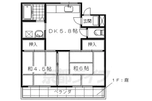 睦コーポ【203号室】の間取り
