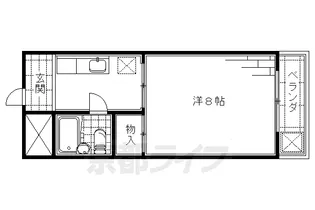 フレンズ墨染【308号室】の間取り