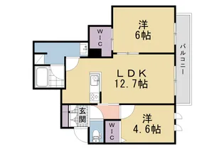 グリーンフィールド桃山【2階】の間取り
