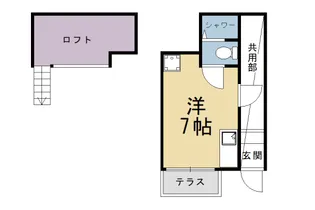 観月コーポ【1-KITA号室】の間取り